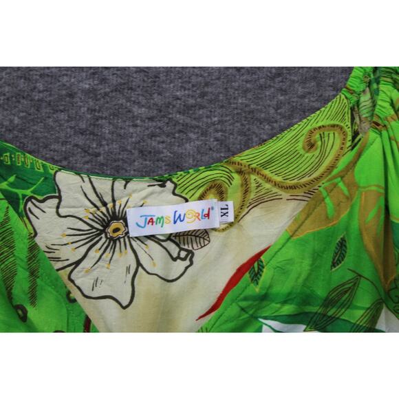 JAMS WORLD Aloha Hawaiian Floral Blouse Women XL - Picture 3 of 5